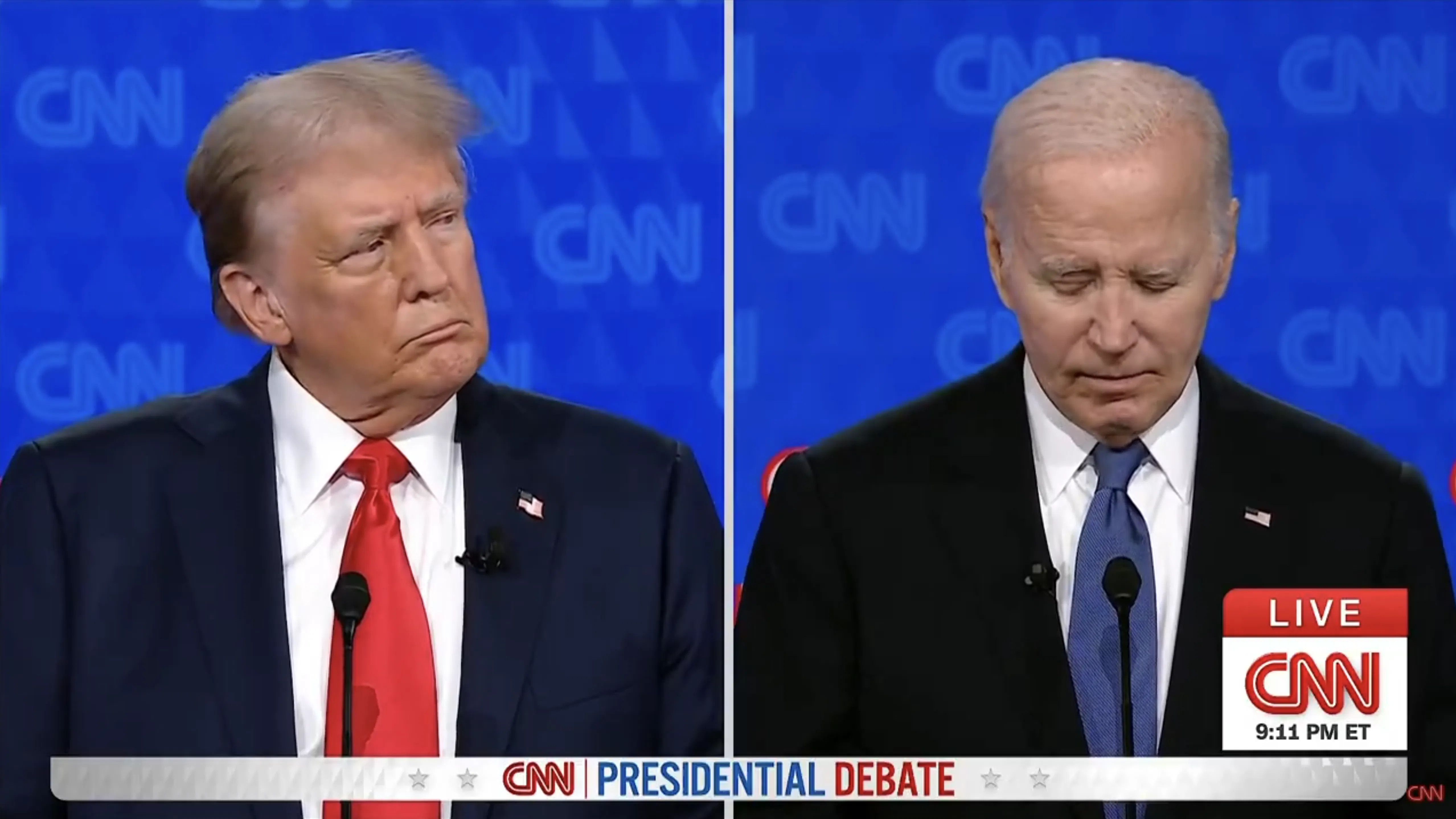 CNN Bails Out Biden After He Freezes On Live Television. Trump Destroys Him.