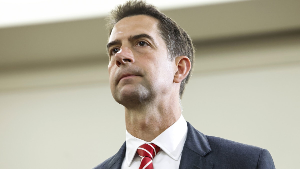 NextImg:Tom Cotton Blasts Kamala Harris Over Her ‘Lie About American Troops’