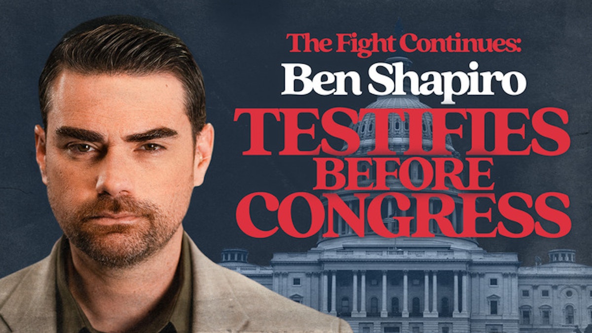 WATCH HERE: Ben Shapiro Testifies To Congress On Censorship (Updated Live)