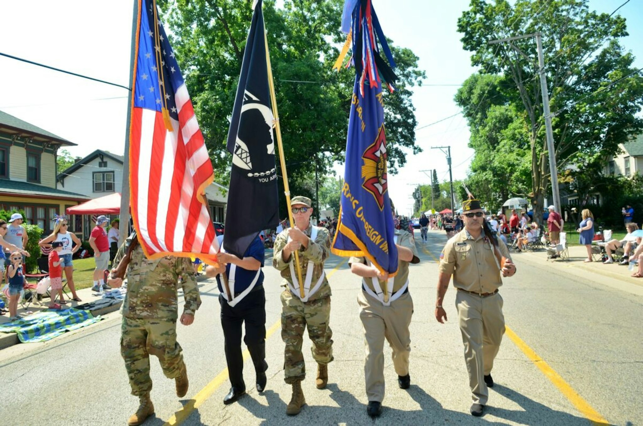 ANTIOCH, ILLINOIS, UNITED STATES - JULY 4: The annual 4th of July Parade travels through the district of Antioch, Illinois, United States on July 4, 2023.
