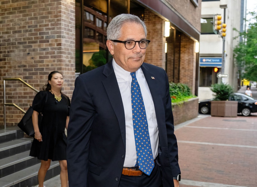 PHILADELPHIA, PENNSYLVANIA - AUGUST 24: District Attorney of Philadelphia Larry Krasner is seen leaving Fox 29's "Good Day" at FOX 29 Studios on August 24, 2023 in Philadelphia, Pennsylvania. Krasner spoke about wanting to crack down on illegal street racing and about the appropriate time of releasing the body camera footage from Philadelphia police officer Mark Dial who shot and killed 27-year-old Eddie Jose Irizarry on Monday, August 14. (Photo by Gilbert Carrasquillo/GC Images)