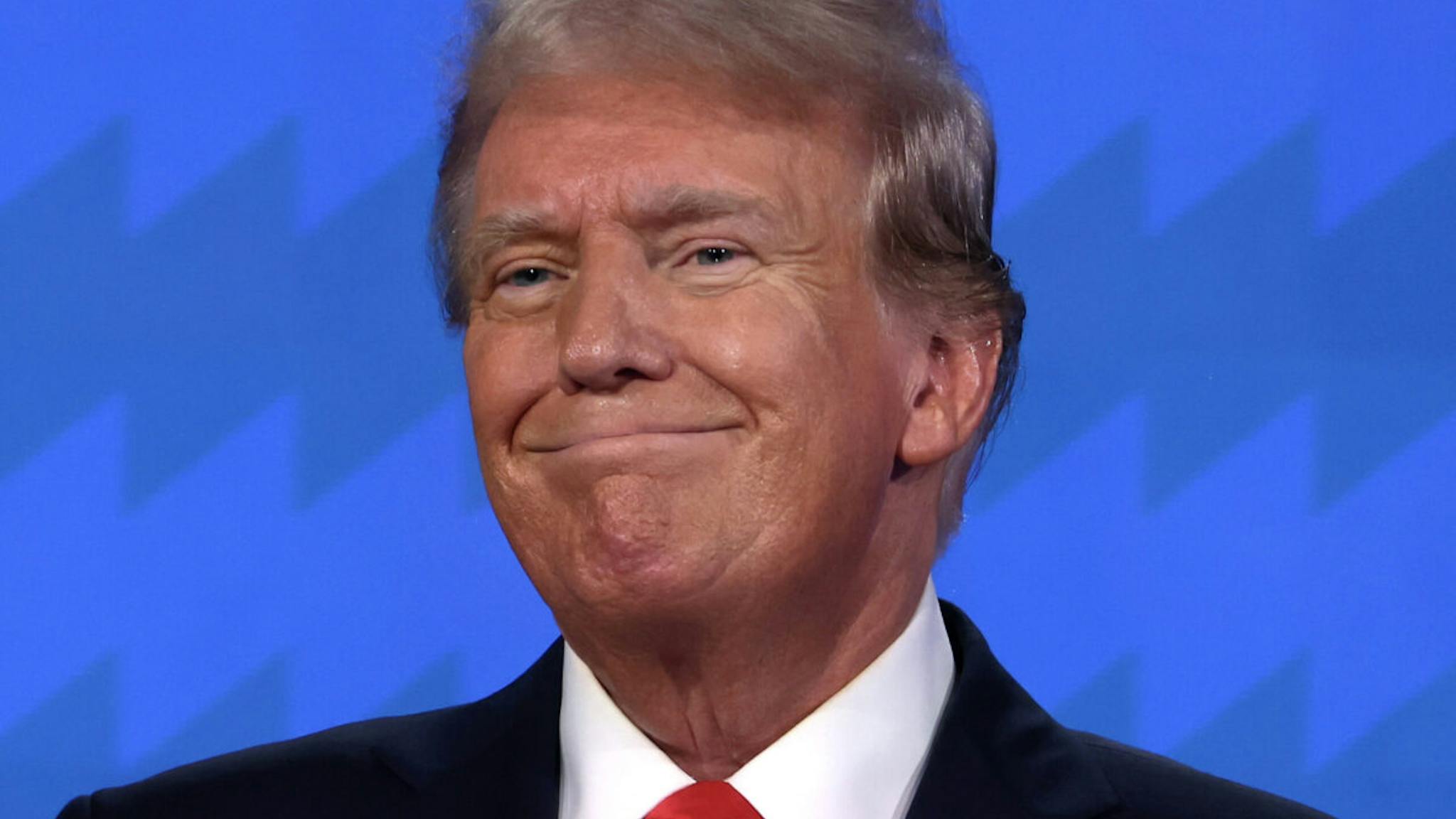 Donald Trump Republican presidential candidate, former U.S. President Donald Trump participates in the CNN Presidential Debate at the CNN Studios on June 27, 2024 in Atlanta, Georgia.