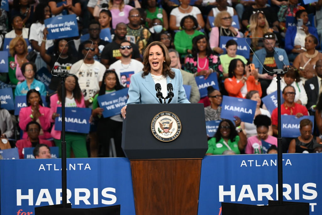 WATCH: Harris Undergoes Obvious Voice Metamorphosis When Talking To Atlanta Voters