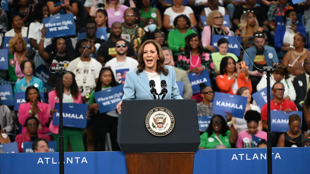 WATCH: Harris Undergoes Obvious Voice Metamorphosis When Talking To Atlanta Voters