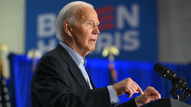 US President Joe Biden speaks during a campaign event in Madison, Wisconsin, on July 5, 2024.