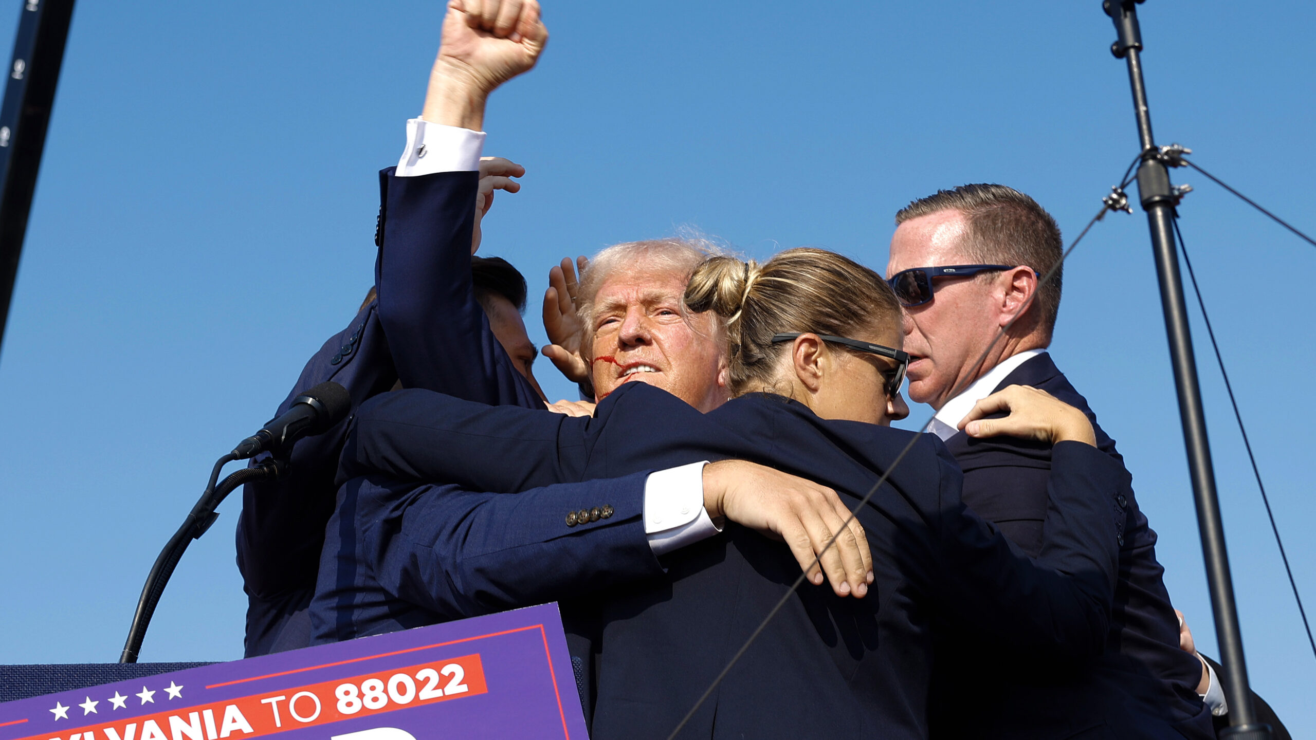 Trump Stops Secret Service From Carrying Him Off, Raises Fist And Tells Supporters: ‘Fight! Fight! Fight!’