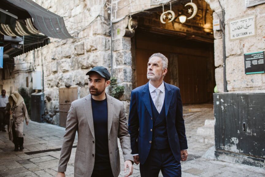 Dr. Jordan B. Peterson and Ben Shapiro tour Jerusalem, Israel, in Foundations of the West. 