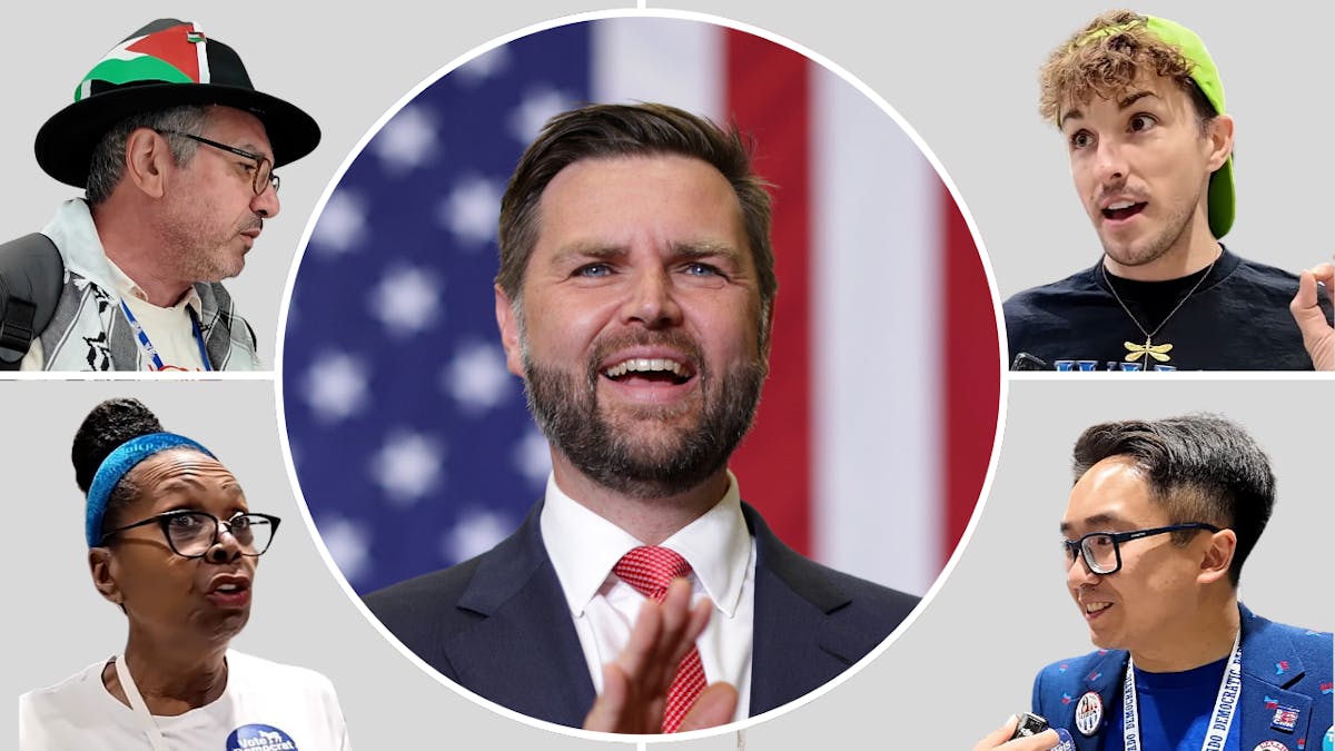 NextImg:WATCH: DNC Democrats Unable To Say Why They Think JD Vance Is Weird