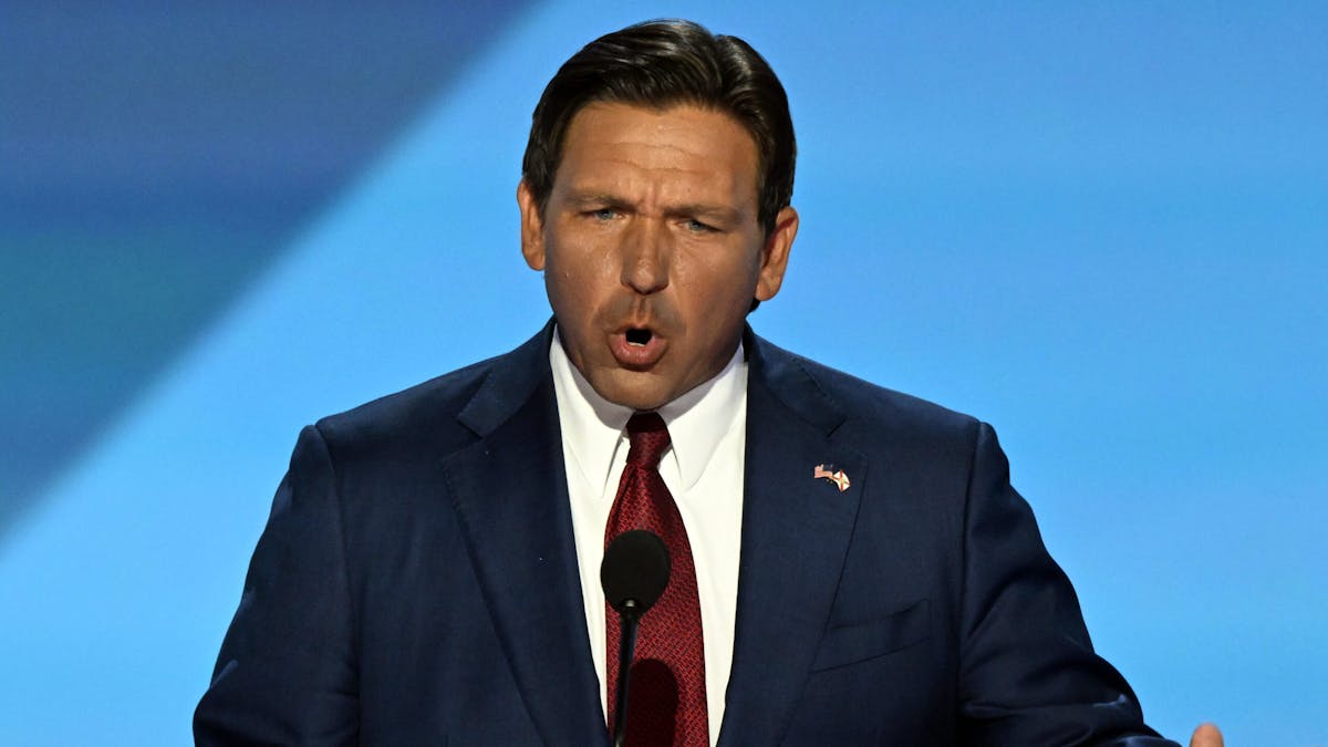 NextImg:DeSantis Rips Harris-Walz Ticket: ‘Most Left-Wing Ticket In American History’