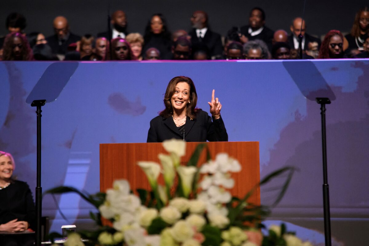 Harris Accidentally Refers To Herself As President During Eulogy For Late Congresswoman, Crowd Erupts Into Cheers