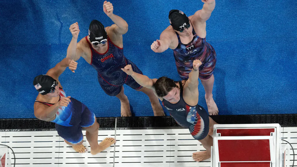 U.S. Wraps Up Olympic Swimming With Another Gold Medal And A New World Record