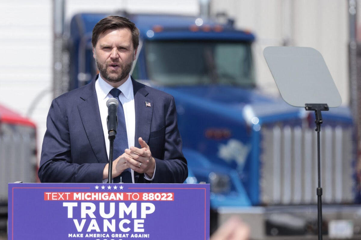 NextImg:Vance Predicts Key Battleground State Will Become Part Of ‘Red Wall’ ‘Because People Are Sick Of Losing Their Livelihoods’
