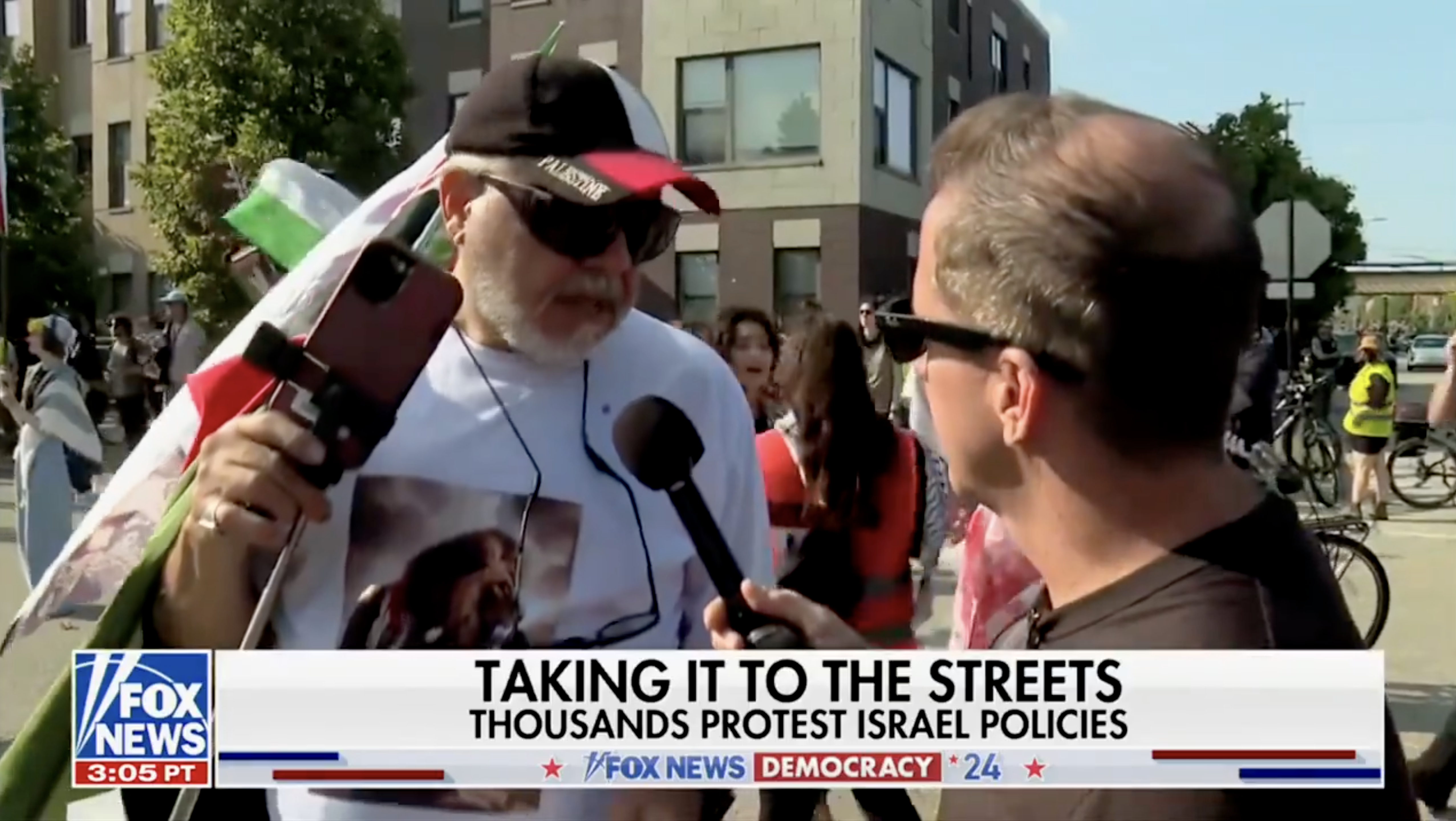 Man At DNC Waves Hamas Flag: Declares He Is Hamas, Supports October 7 Massacre