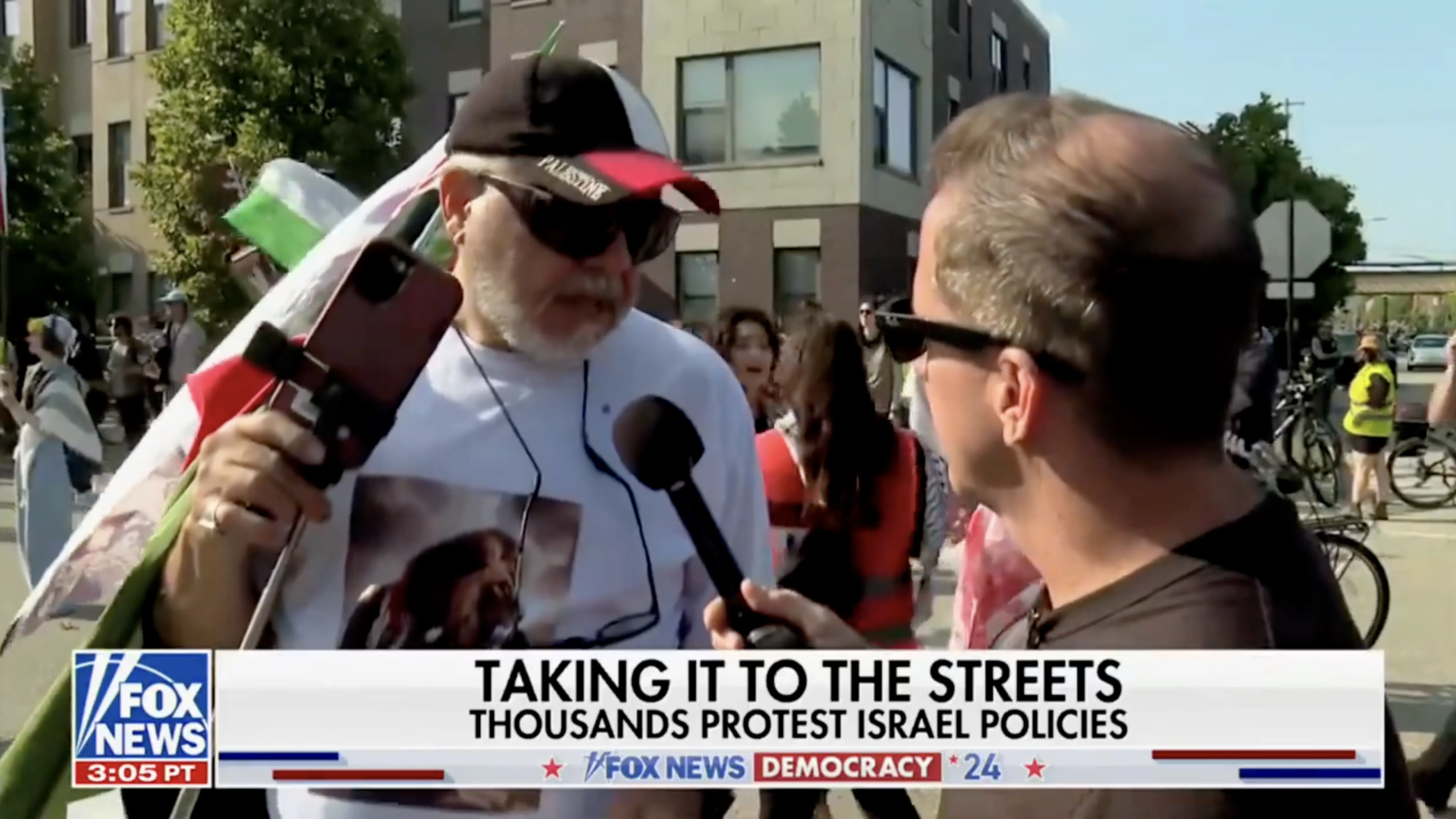 Man At DNC Waves Hamas Flag: Declares He Is Hamas, Supports October 7 Massacre