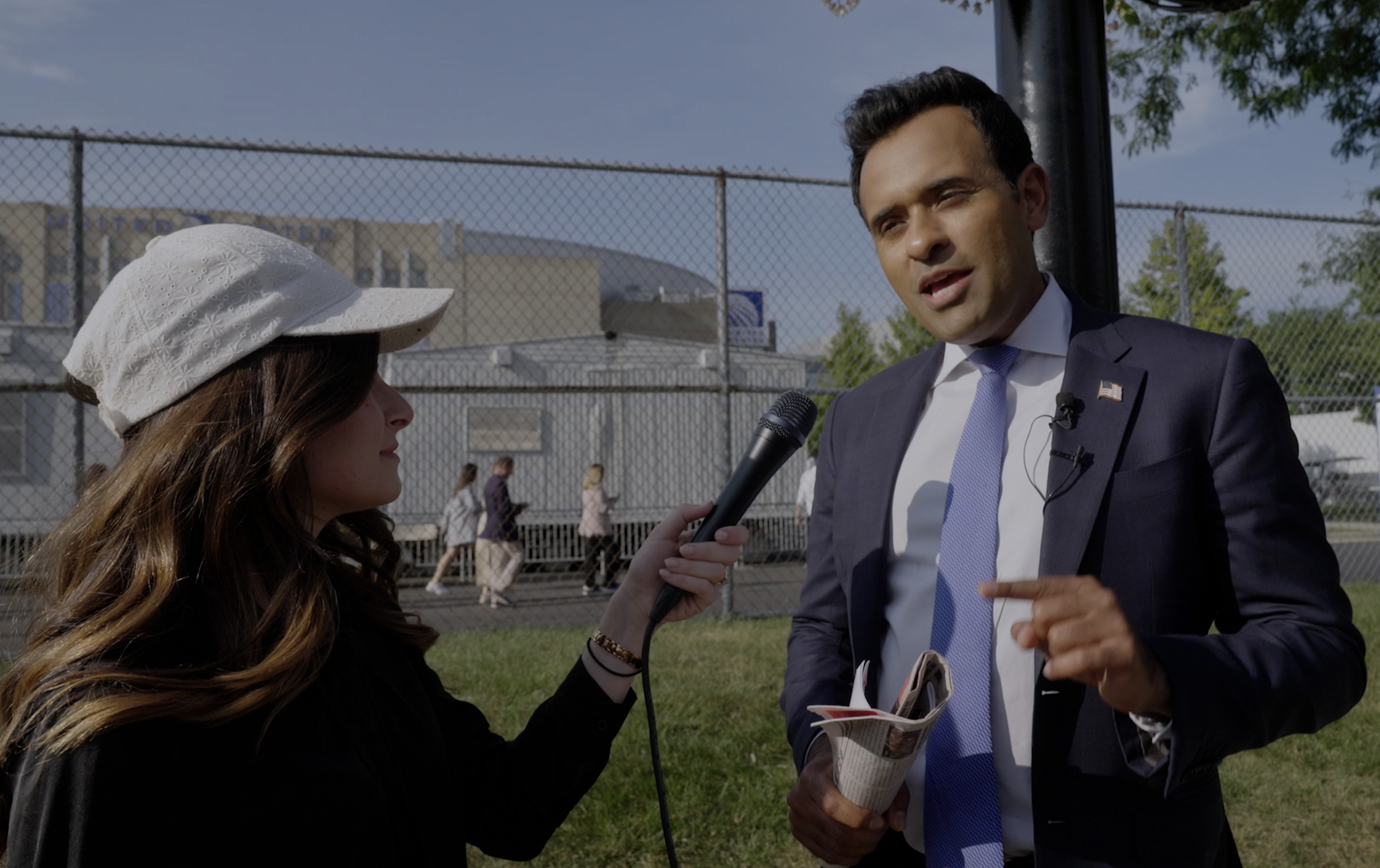 EXCLUSIVE: Vivek Ramaswamy Reacts To Being Chased Out Of Pro-Hamas Protest Near DNC