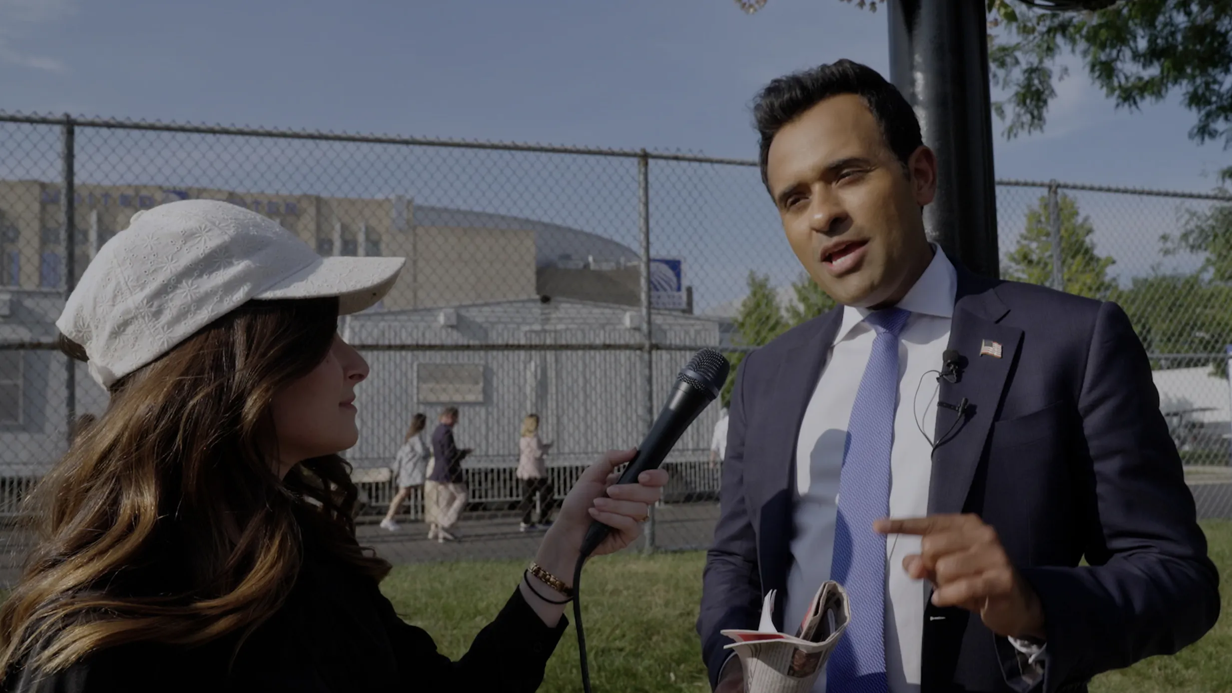 EXCLUSIVE: Vivek Ramaswamy Reacts To Being Chased Out Of Pro-Hamas Protest Near DNC