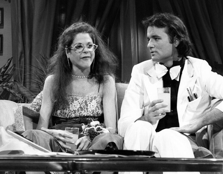 SATURDAY NIGHT LIVE -- Episode 20 -- Pictured: (l-r) Gilda Radner as Lisa Loopner, Bill Murray as Todd DiLaMuca during the 'Nerd Prom' skit on May 20, 1978 (Photo by NBCU Photo Bank/NBCUniversal via Getty Images via Getty Images)