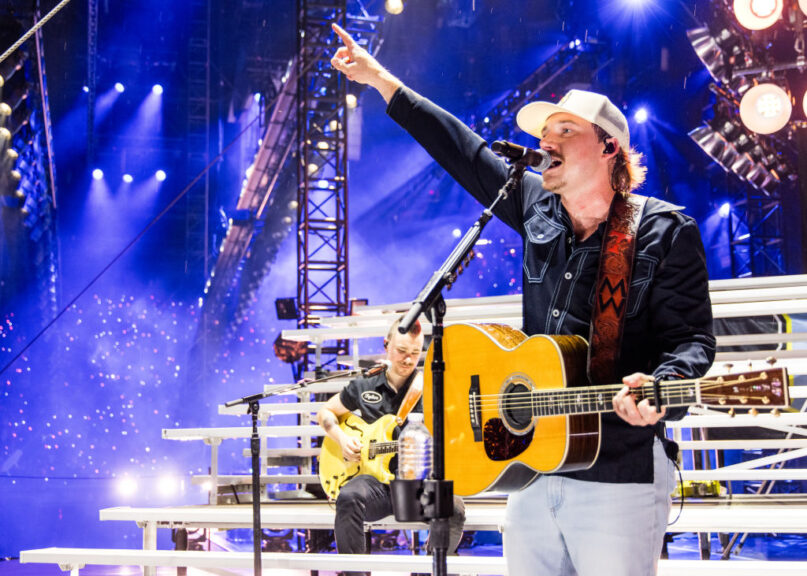 KNOXVILLE, TENNESSEE - SEPTEMBER 22: Morgan Wallen performs onstage for night two of his One Night At A Time tour at Neyland Stadium on September 22, 2024 in Knoxville, Tennessee. (Photo by John Shearer/Getty Images for for Morgan Wallen's One Night At A Time 2024)