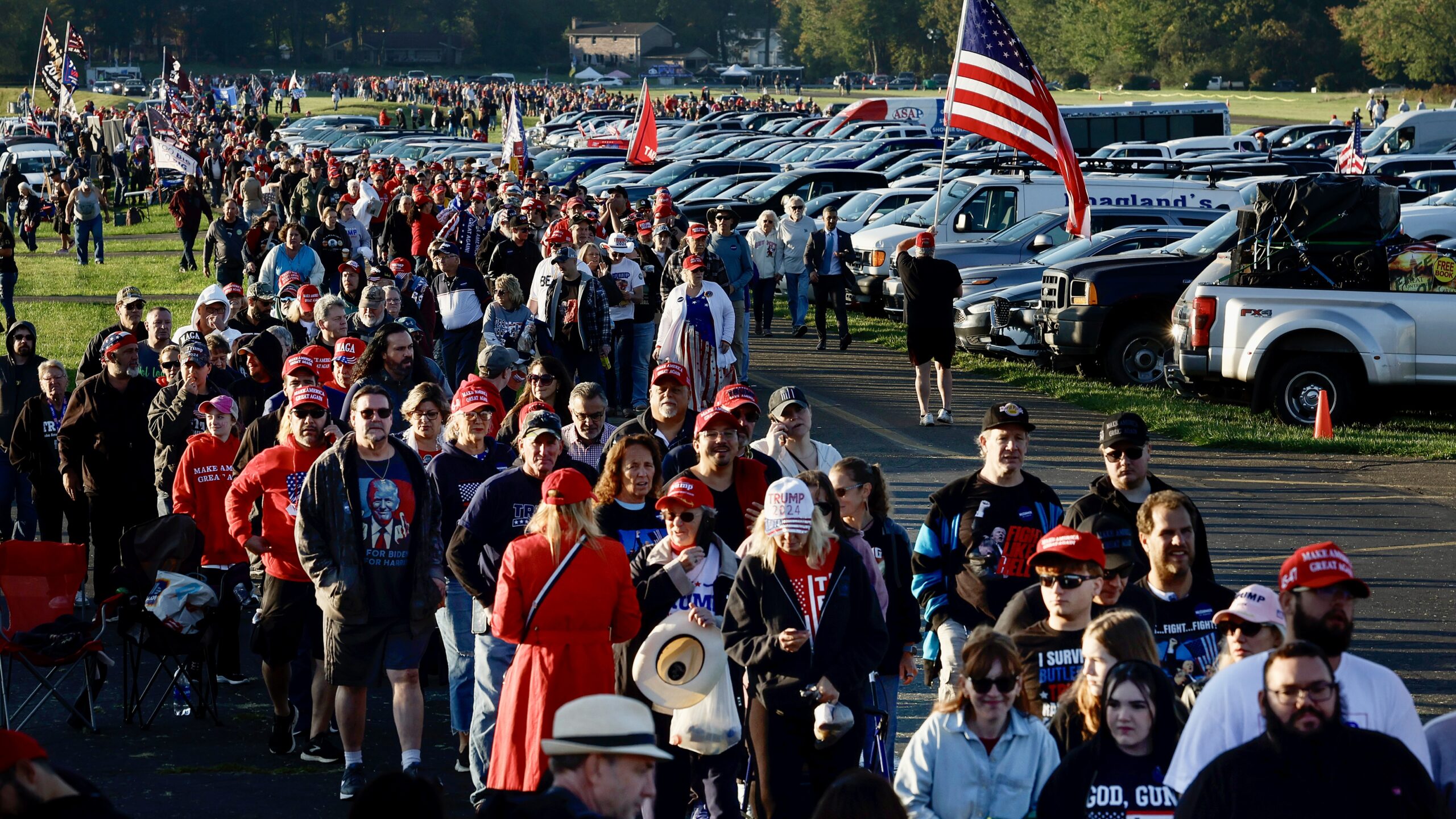 Massive Crowds Await Trump’s Return To Pennsylvania Rally Site