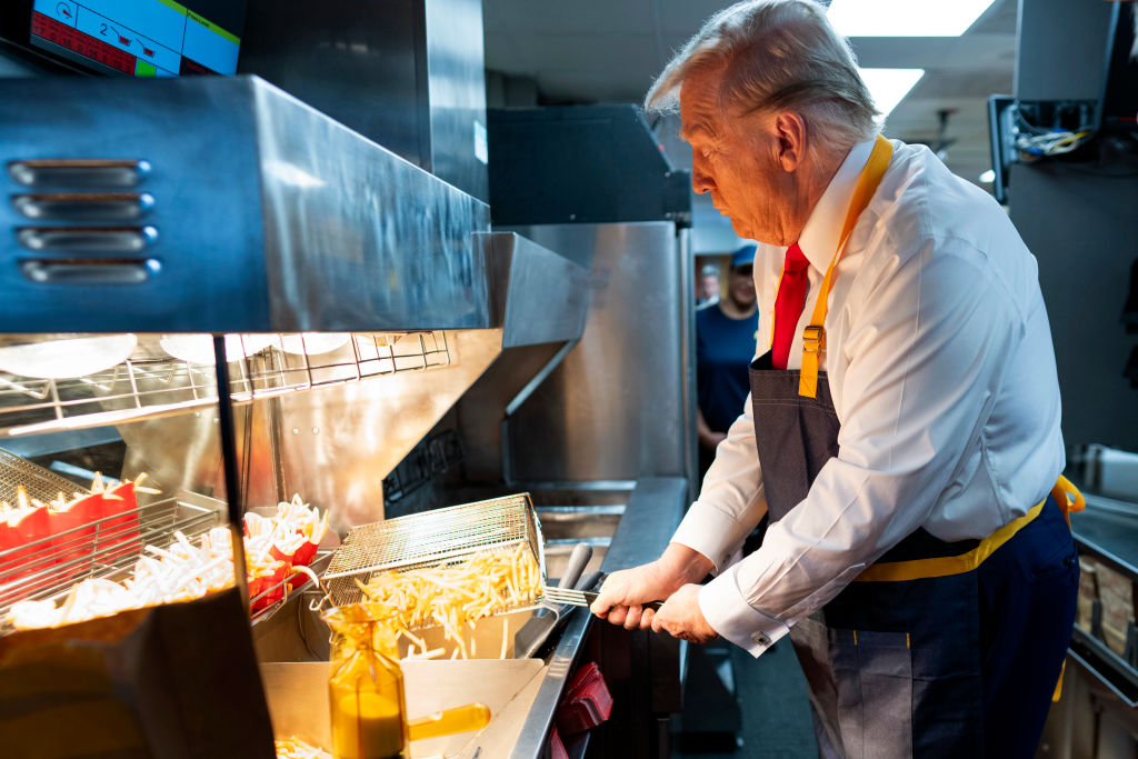 Trump Serves Fries While Kamala Serves Lies