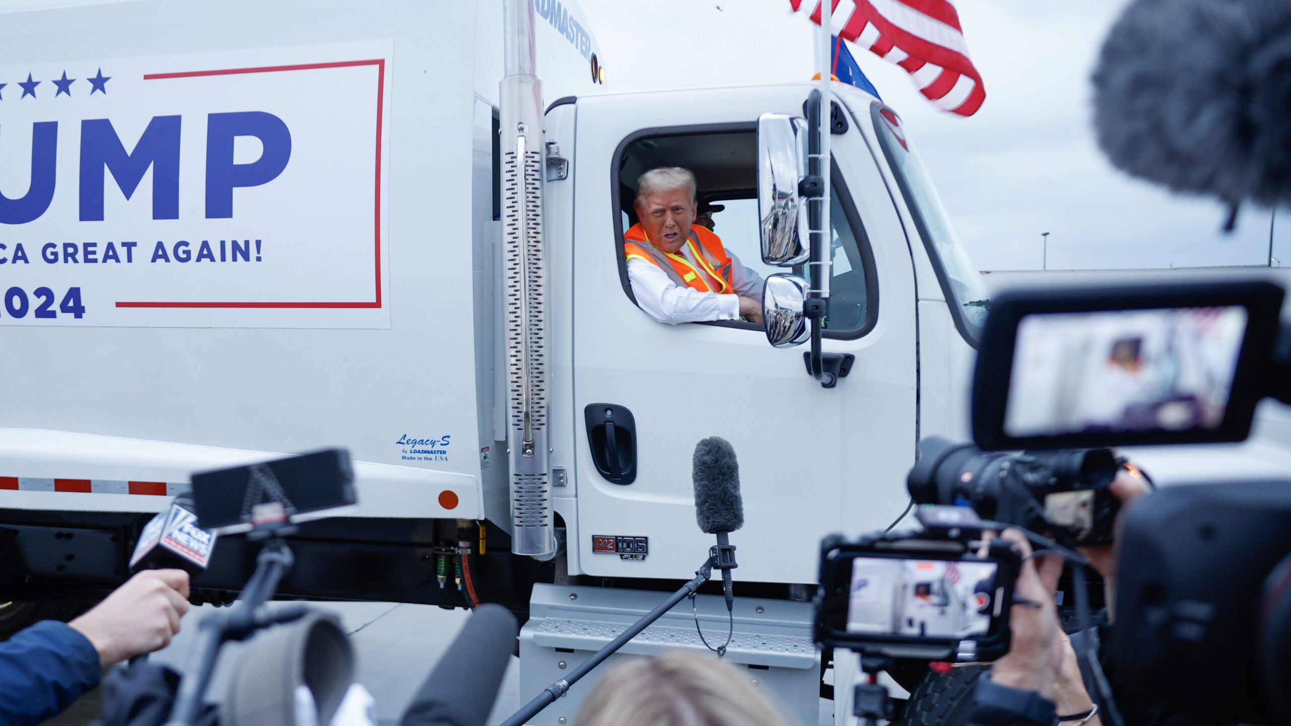 Trump Gets In Garbage Truck To Address Biden’s ‘Garbage’ Insult