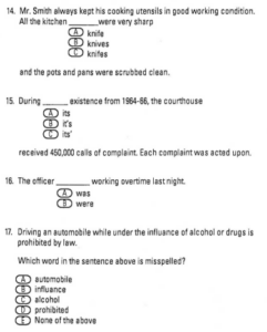 A sample test question from the Maryland Department of State Police's former written test.