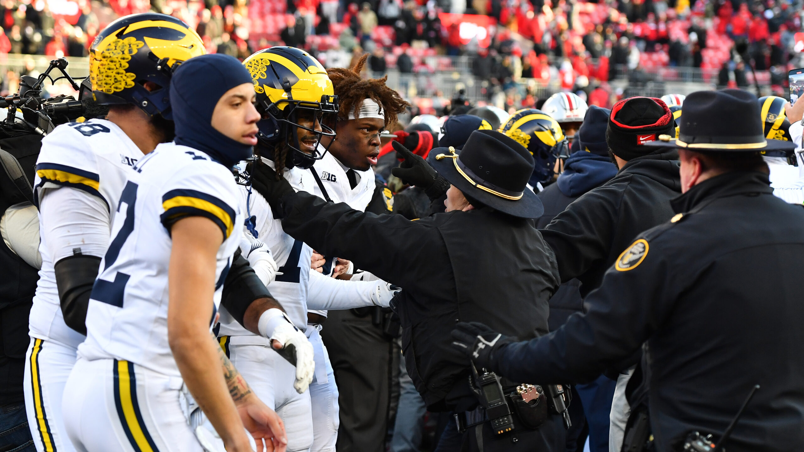 Fight Erupts Between Michigan, Ohio State Following Wolverines Upset Win