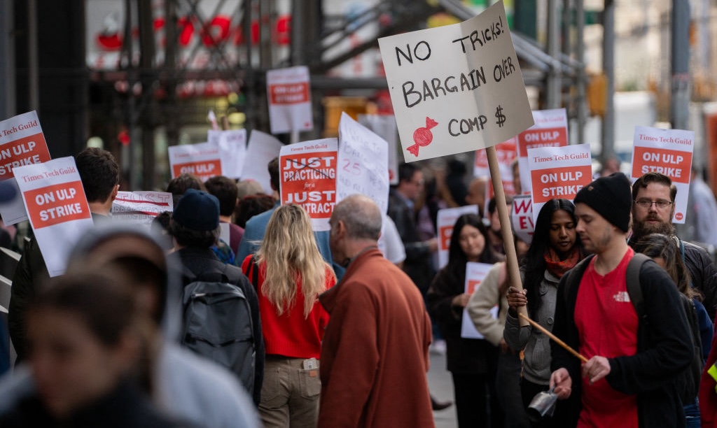 Hundreds Of NYT Tech Workers Strike On Election Day