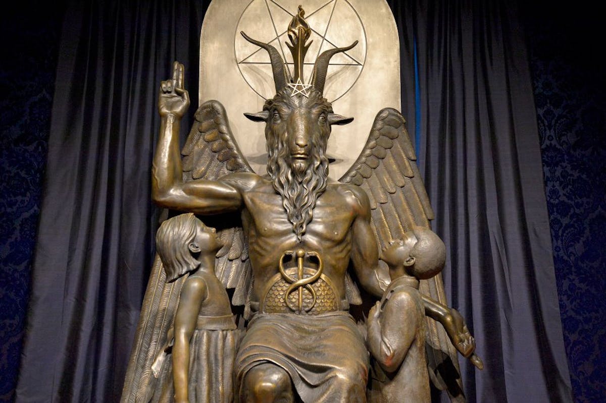 NextImg:‘Santa Wouldn’t Do This:’ Satanic Statue In Front Of New Hampshire State House Ripped Down