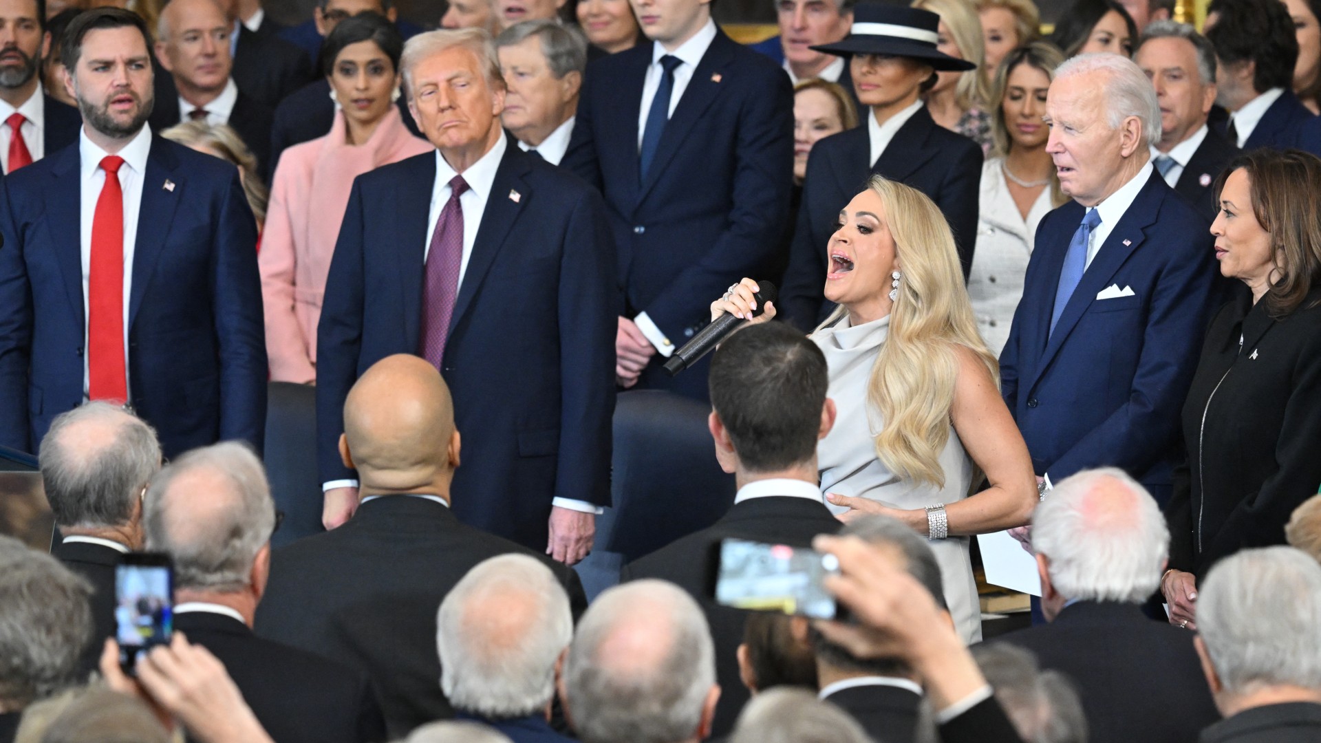 Carrie Underwood Performs ‘America The Beautiful’ A Cappella When Music Fails At Trump Inauguration