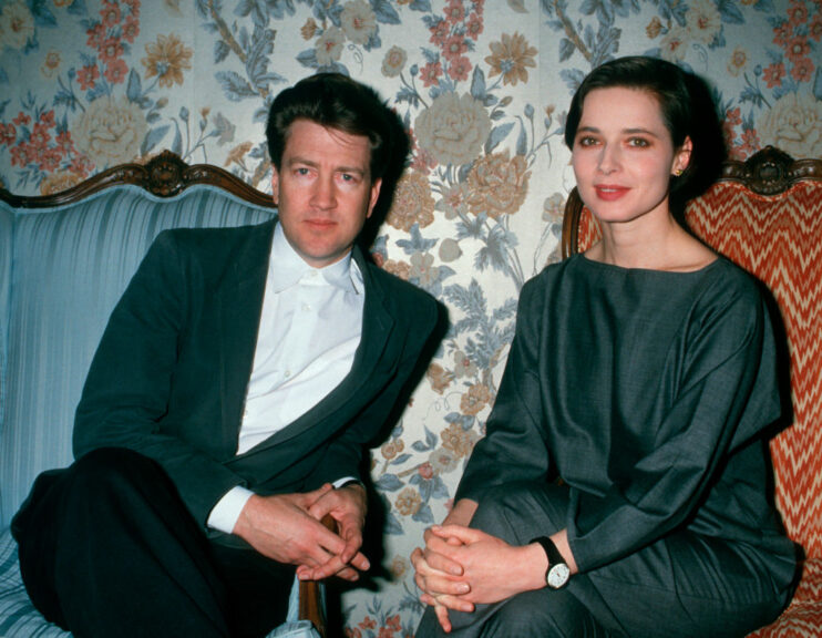 LAS VEGAS, NV - FEBRUARY 24: Director David Lynch and Isabella Rossellini attend ShoWest Convention on February 24, 1988 at Bally's Hotel and Casino in Las Vegas, Nevada. (Photo by Ron Galella, Ltd./Ron Galella Collection via Getty Images)