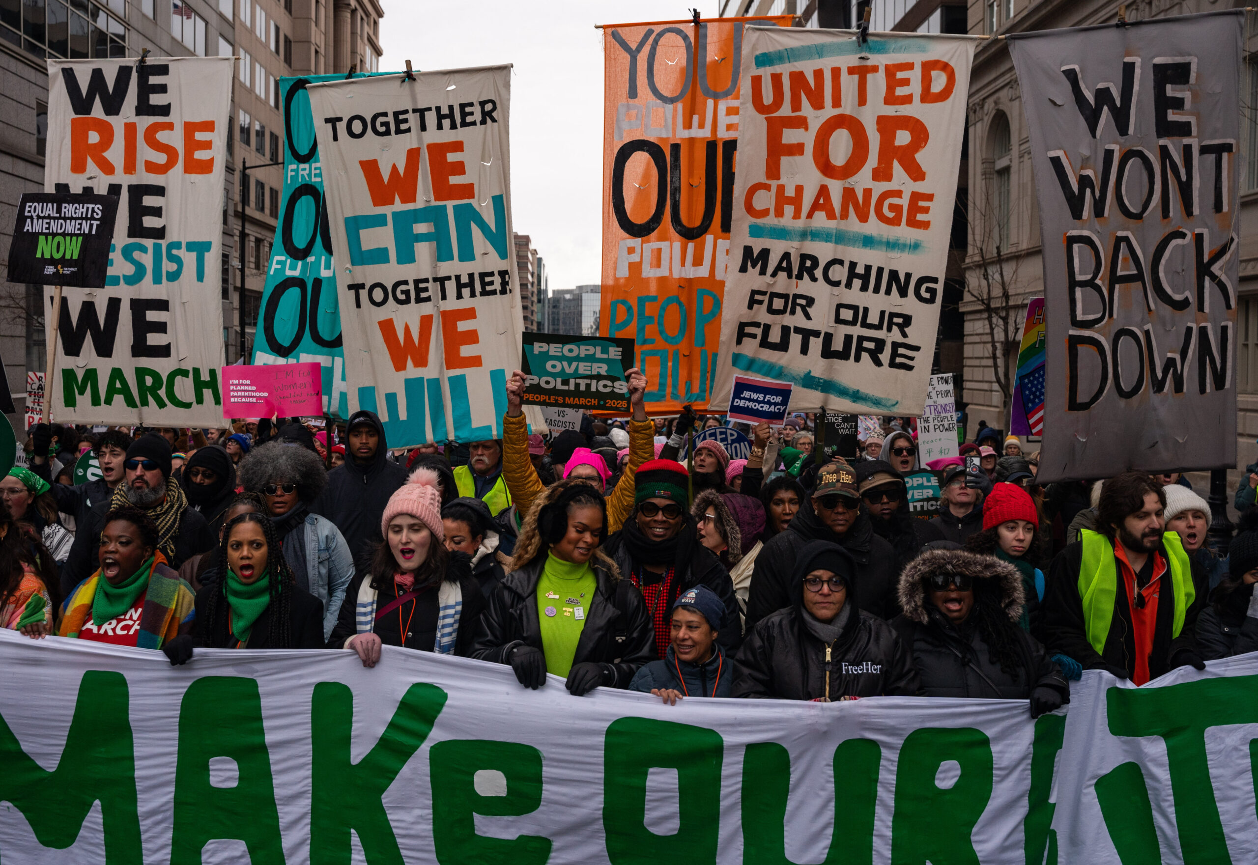 A ‘Vagina Dress,’ Fascism, And Abortion: Anti-Trump Protesters Attend 2025 Women’s March