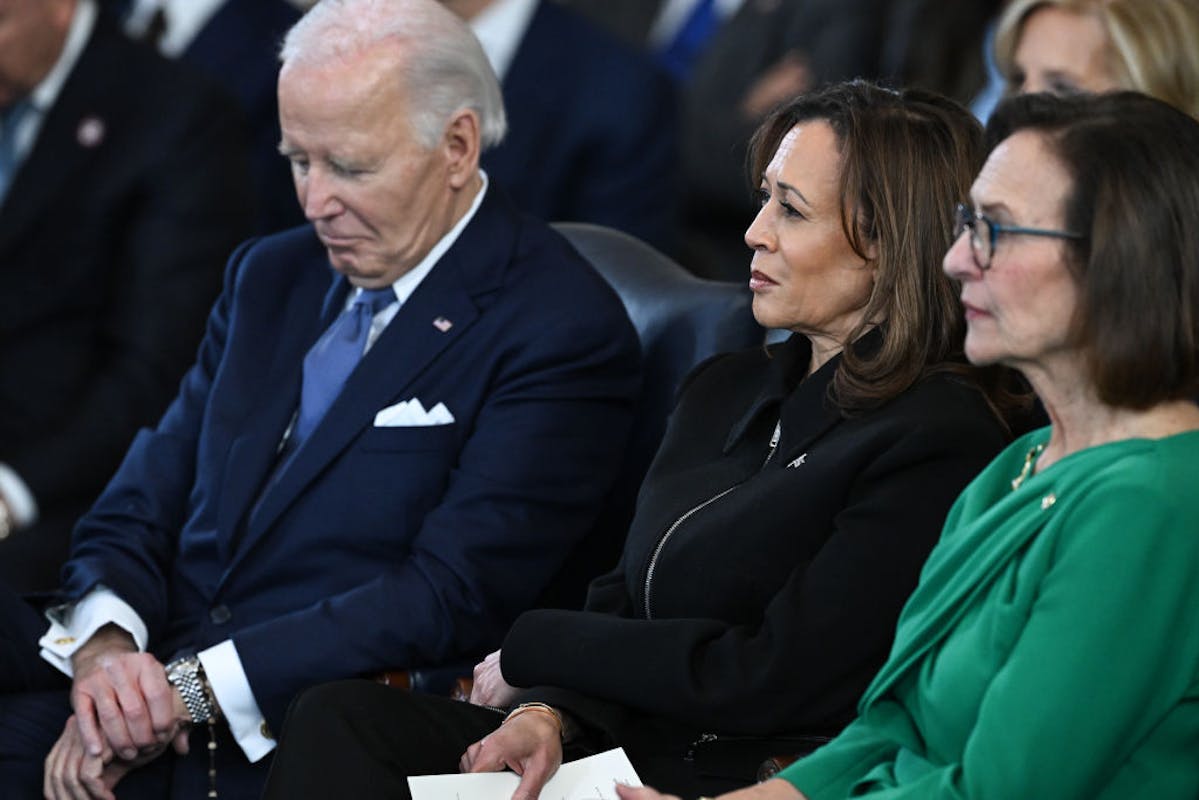 NextImg:Biden, Harris Stay Seated As Trump Gets Standing Ovation Talking About God Saving His Life