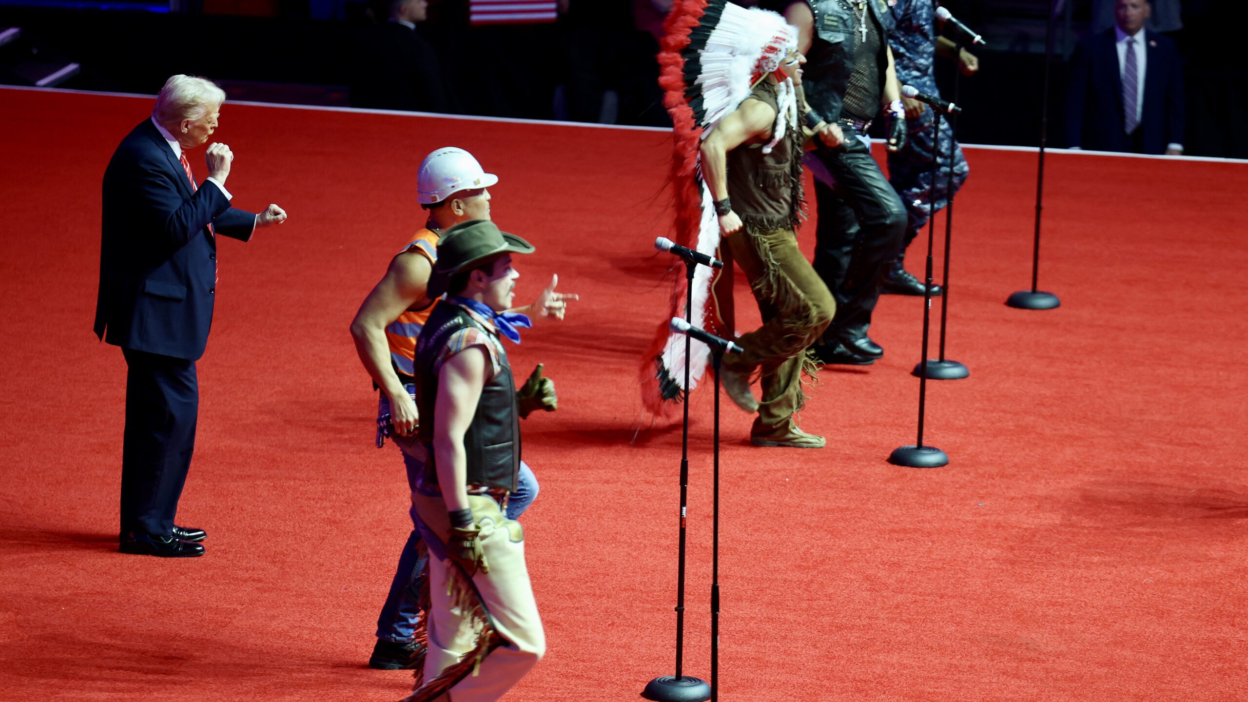 WATCH: Trump Dances On Stage As Village People Perform ‘YMCA’