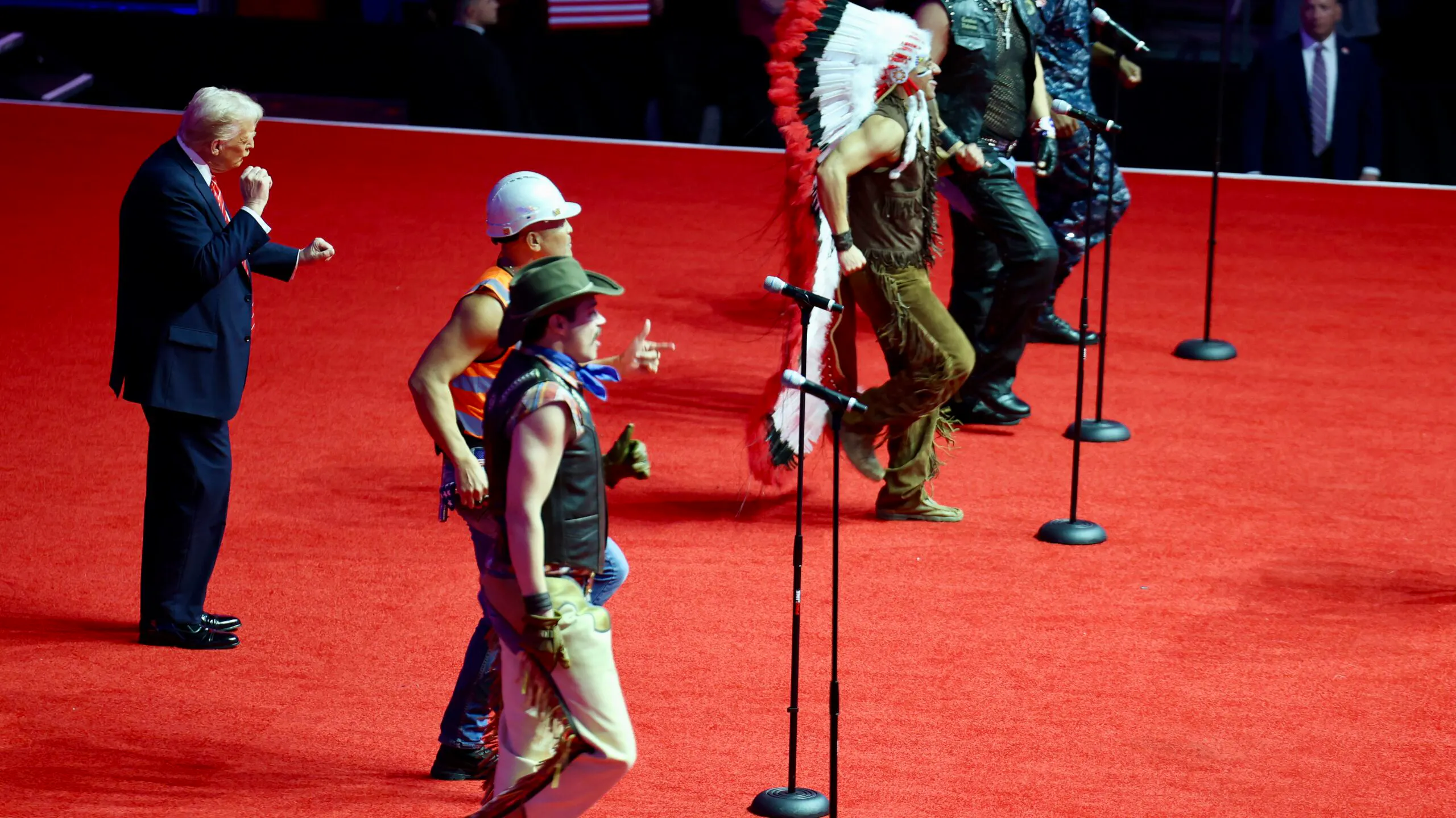 WATCH: Trump Dances On Stage As Village People Perform ‘YMCA’