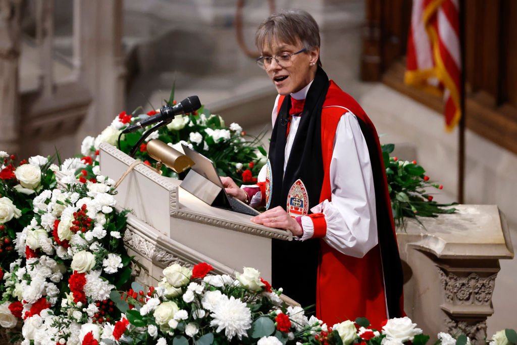 Fake Feminist ‘Bishop’ Turns Inaugural Prayer Service Into Woke Anti-Trump Lecture