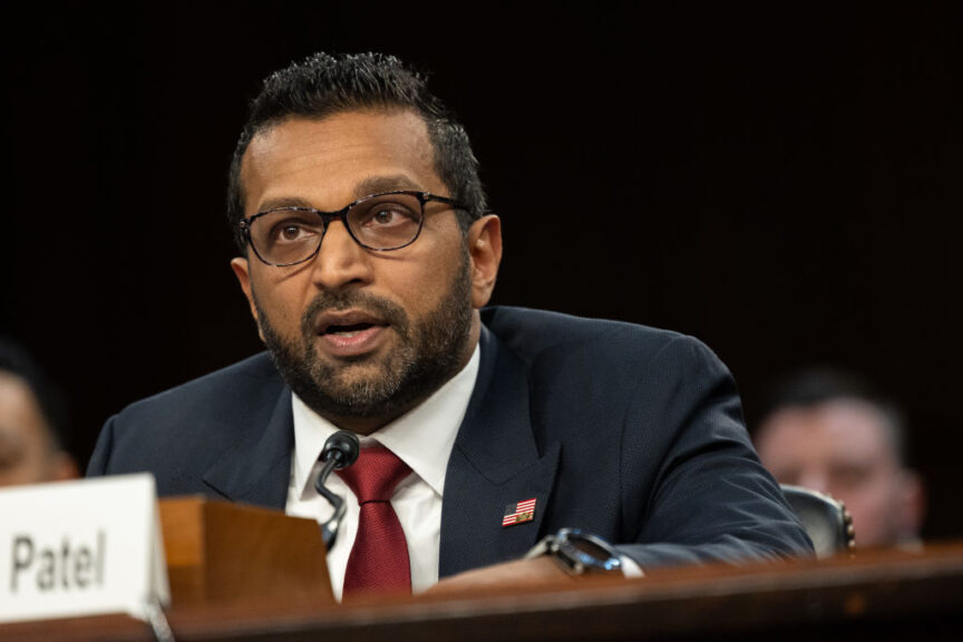 WASHINGTON, DC - JANUARY 30: Kash Patel, nominee to be Director of the Federal Bureau of Investigation, testifies in front of the Senate Judiciary Committee in Washington, DC on January 30, 2025. (Photo by Nathan Posner/Anadolu via Getty Images)