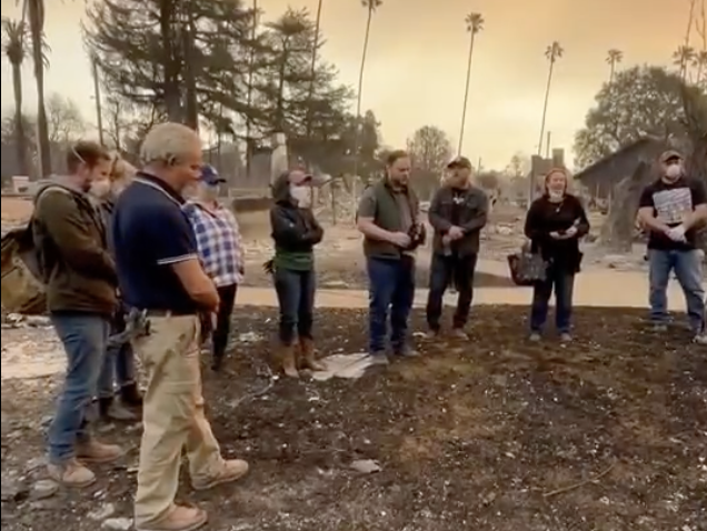 Hope In Darkness: L.A. Christians Sing Praise Song While Standing In Rubble Of Their Former Home