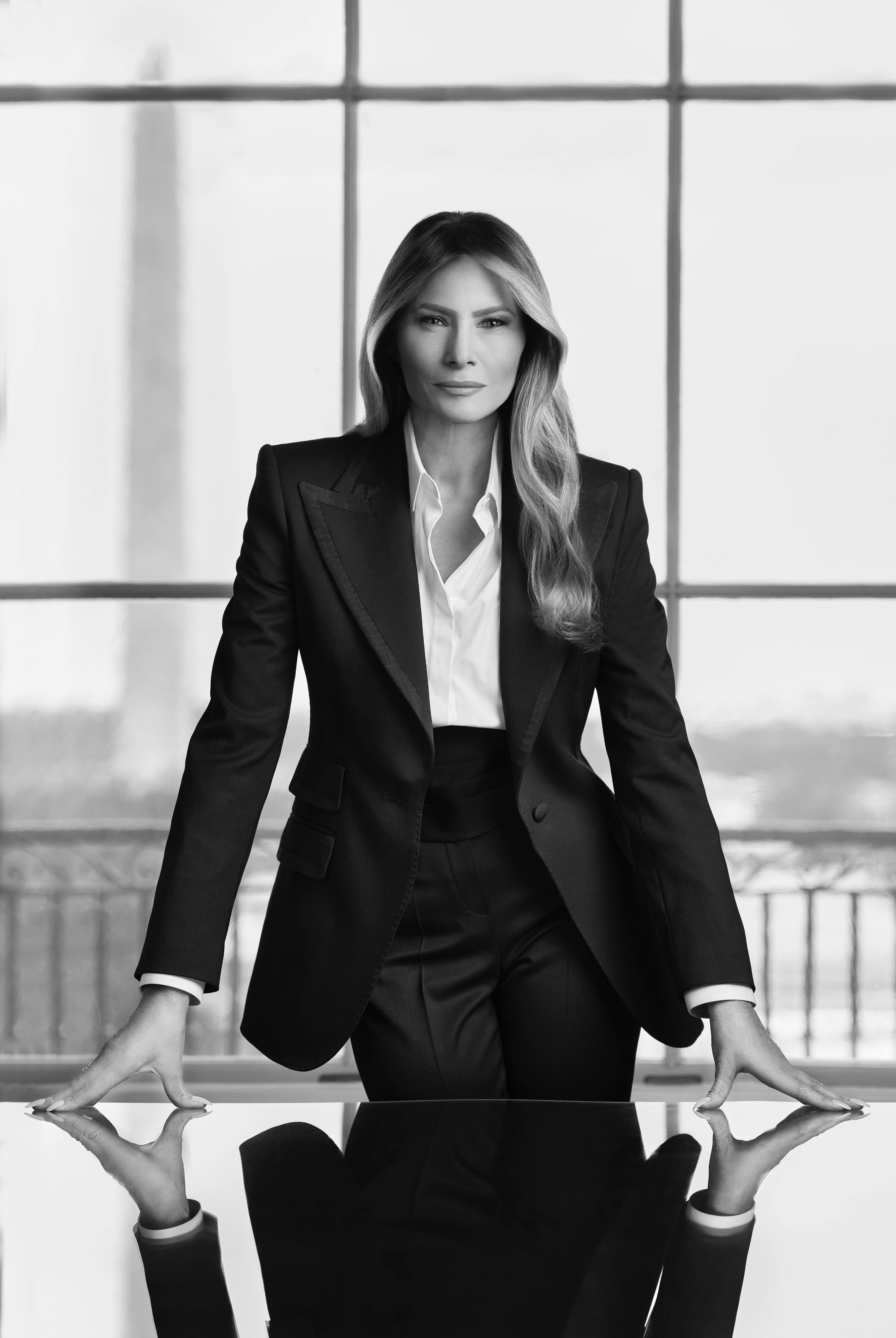 The official portrait of First Lady Melania Trump was captured on January 21, 2024