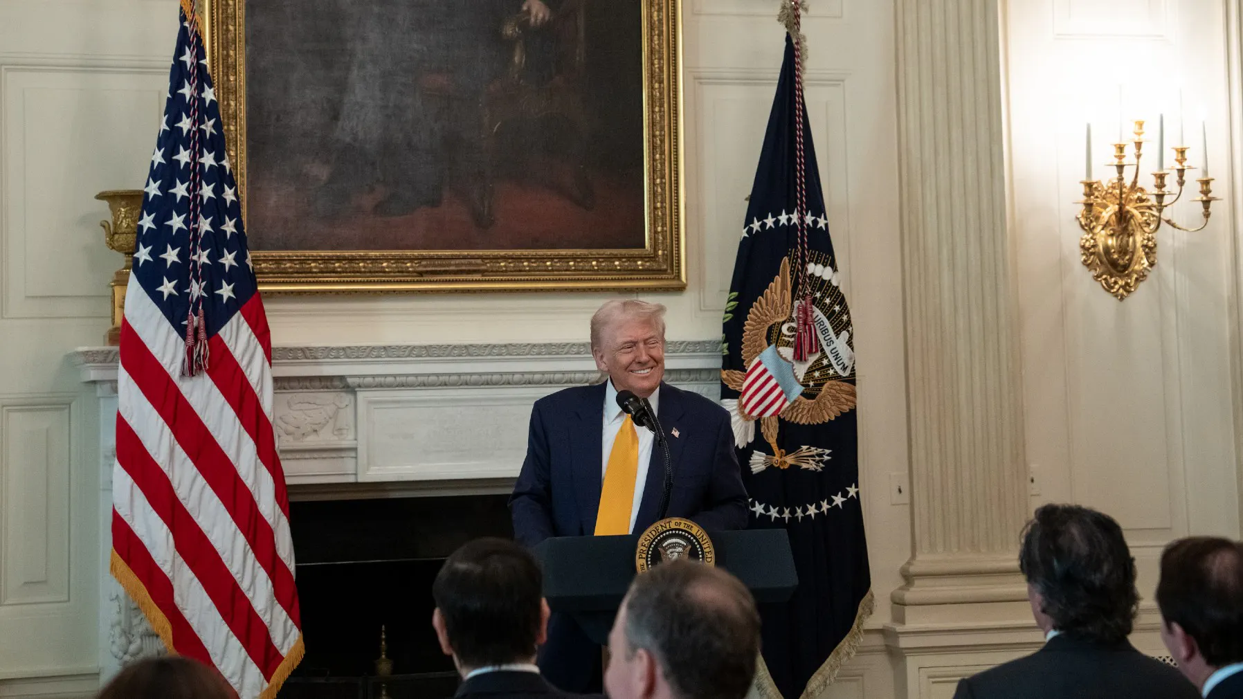 WATCH: President Trump Surprises First White House Tour Group