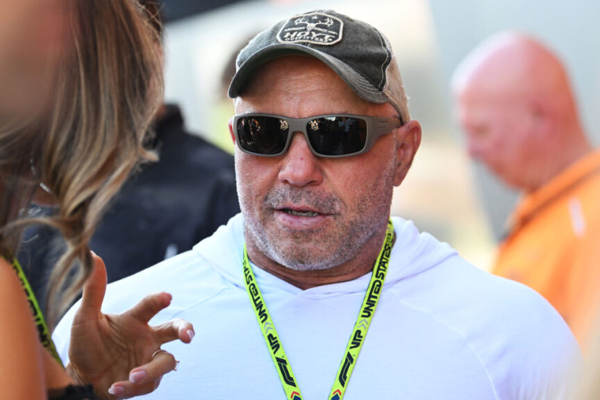 AUSTIN, TEXAS - OCTOBER 20: Joe Rogan looks on in the Paddock prior to the F1 Grand Prix of United States at Circuit of The Americas on October 20, 2024 in Austin, Texas. (Photo by Mark Sutton/Getty Images)