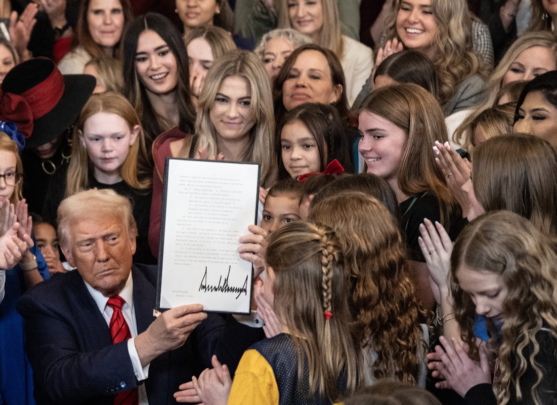 Trump Signs Executive Order Banning Men from Women's Sports