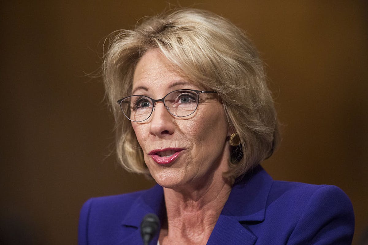 NextImg:Betsy DeVos Calls For Education Department To Be Shut Down