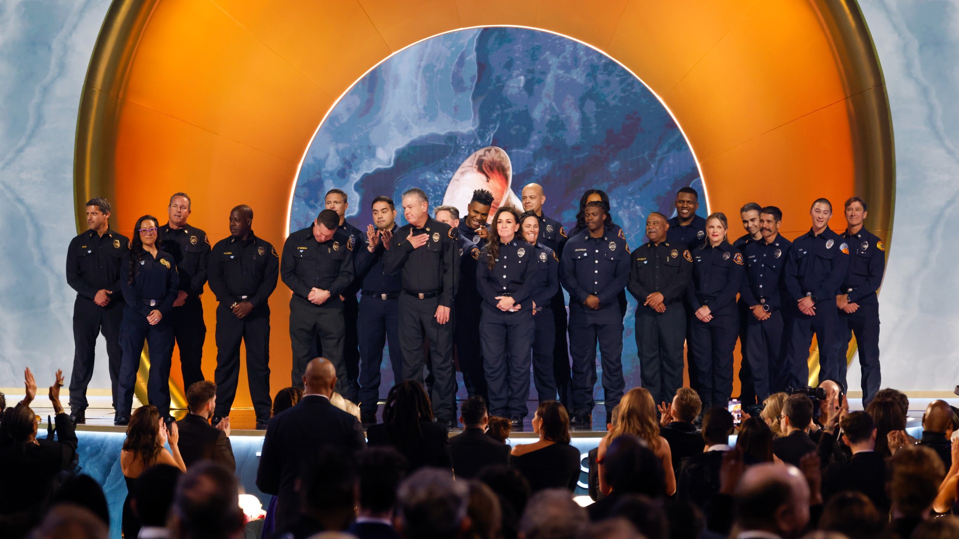 Biggest Applause, Longest Standing Ovation At Grammys Goes To LA Firefighters