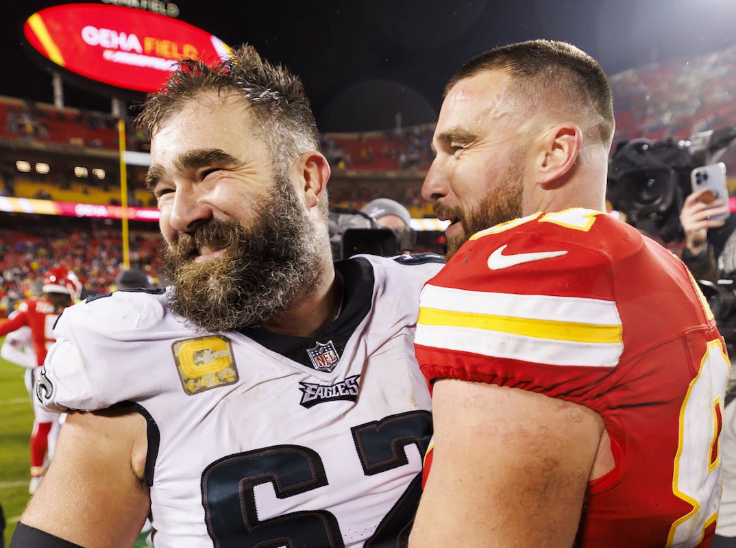 NextImg:Jason Kelce Discusses ‘Mixed Emotions’ Of Watching His Former Team Wallop His Brother