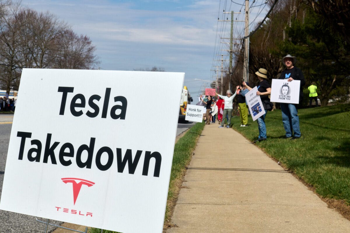 Man Hits Pro-Trump Counter-Protester With Car At Demonstration Outside Of Tesla Dealership: Police