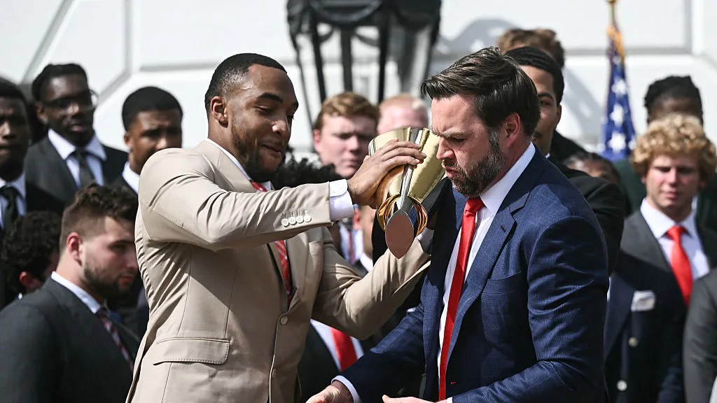 ‘I Decided To Break It’: JD Vance Plays Off Trophy Fumble At Ohio State Ceremony