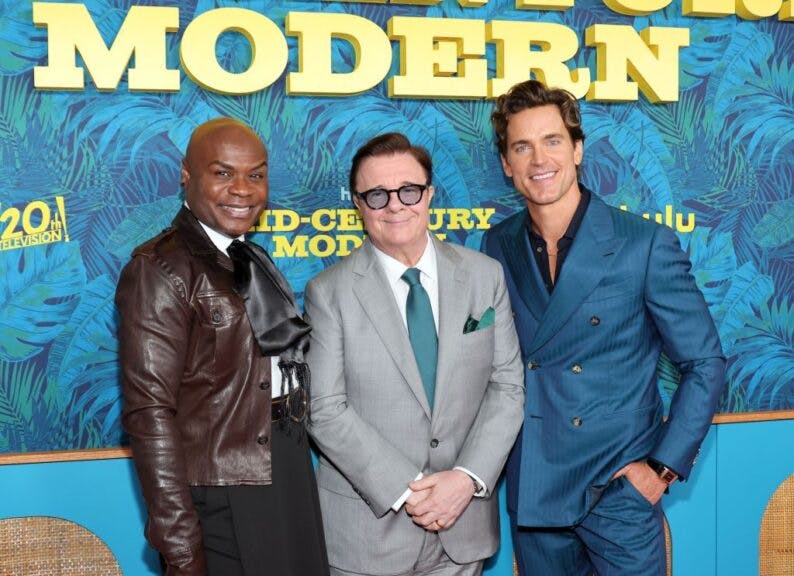 LOS ANGELES, CALIFORNIA - MARCH 25: (L-R) Nathan Lee Graham, Nathan Lane and Matt Bomer attend the Los Angeles premiere of Hulu's new series "Mid-Century Modern" at DGA Theater Complex on March 25, 2025 in Los Angeles, California. (Photo by Amy Sussman/Getty Images)