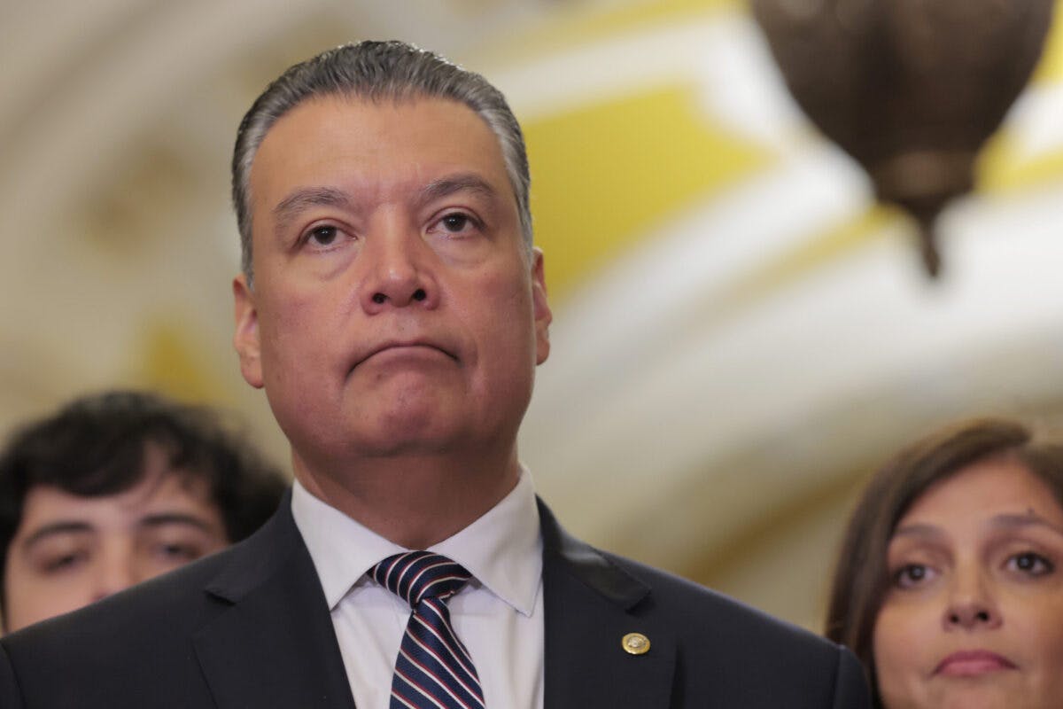 Senate Democrat Sobs As He Recounts Getting Handcuffed After Disrupting Noem Presser