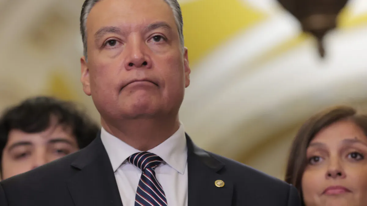 Senate Democrat Sobs As He Recounts Getting Handcuffed After Disrupting Noem Presser